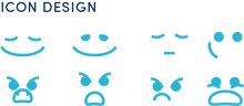 Empath icons (simple mono-lined style of different facial expressions/emotions)